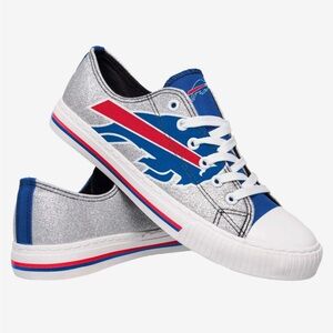 FOCO Buffalo Bills Womens Glitter Low Top Canvas Shoe